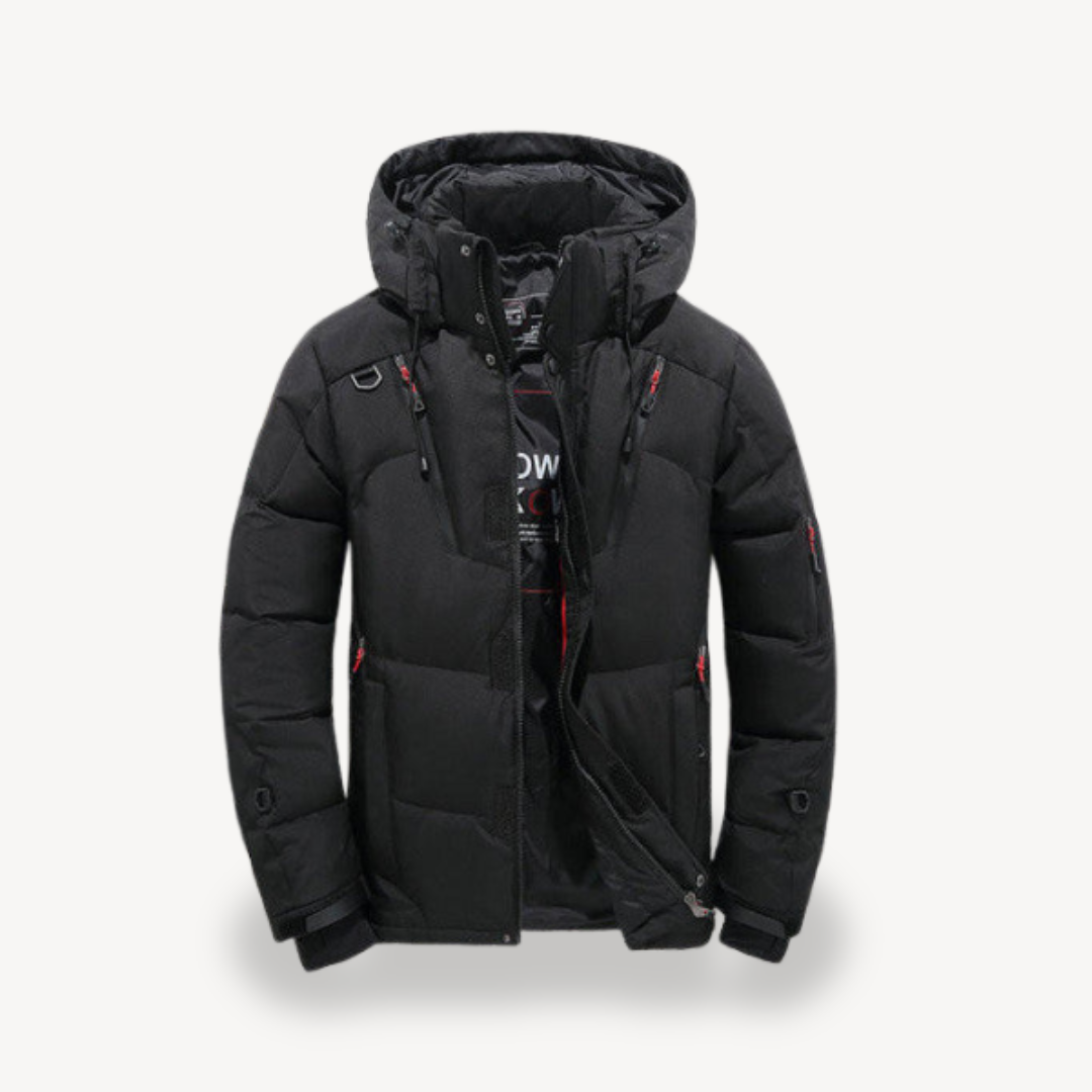 Warm Mens Padded Parka Coat with Hood