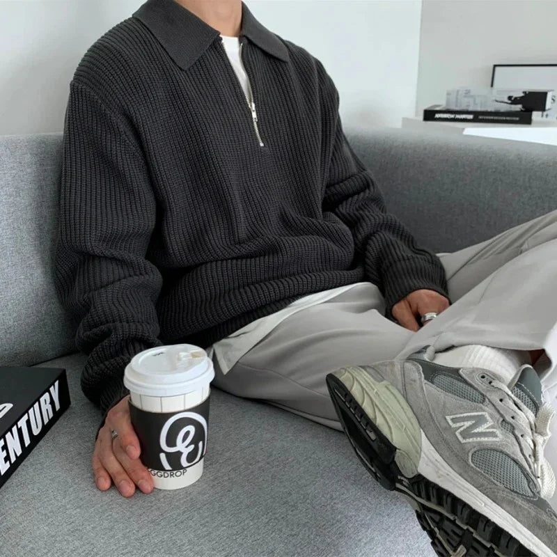 Bridget | Relaxed Fit Quarter-Zip Knit Sweater