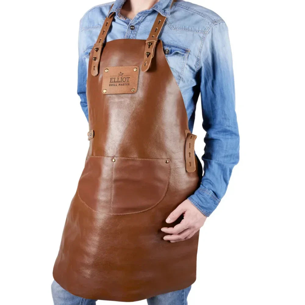 Leather Apron With Custom Name Embroidery