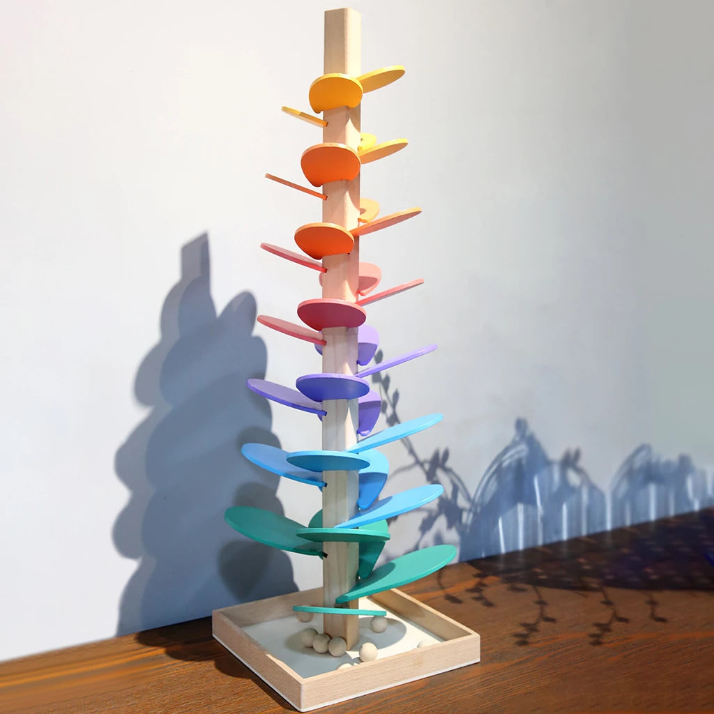 Vibrant Wooden Musical Marble Run Toy