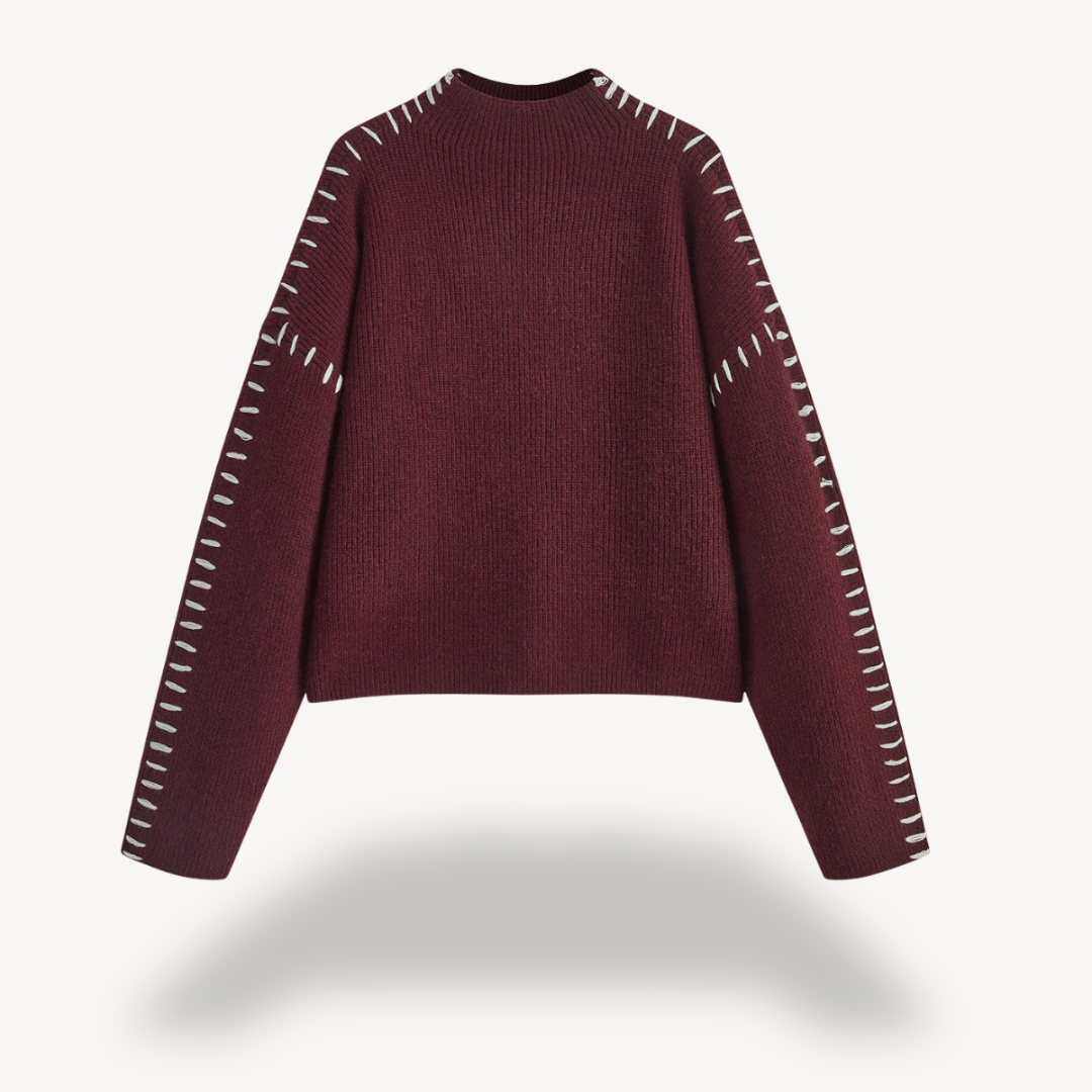 Ladies' Cable Pattern Crew Neck Sweater