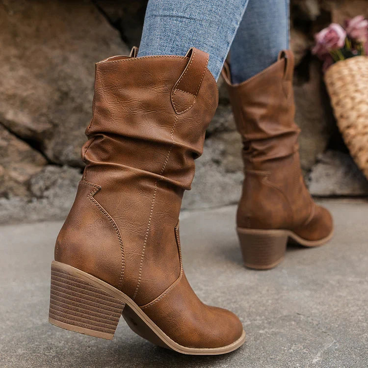 Stylish Ladies Cowboy Ankle Boots