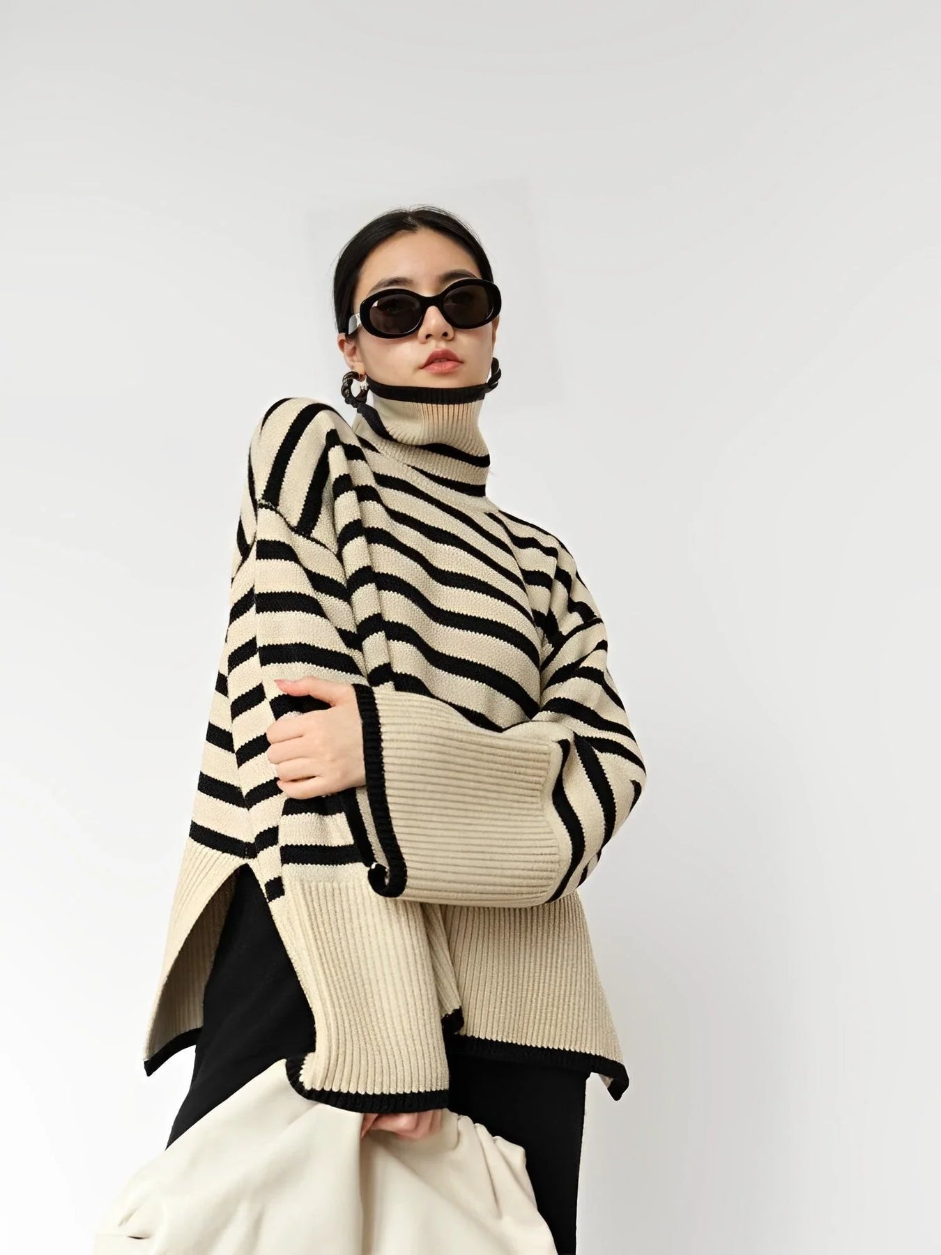 Cozy Ladies Large Knit Winter Sweater