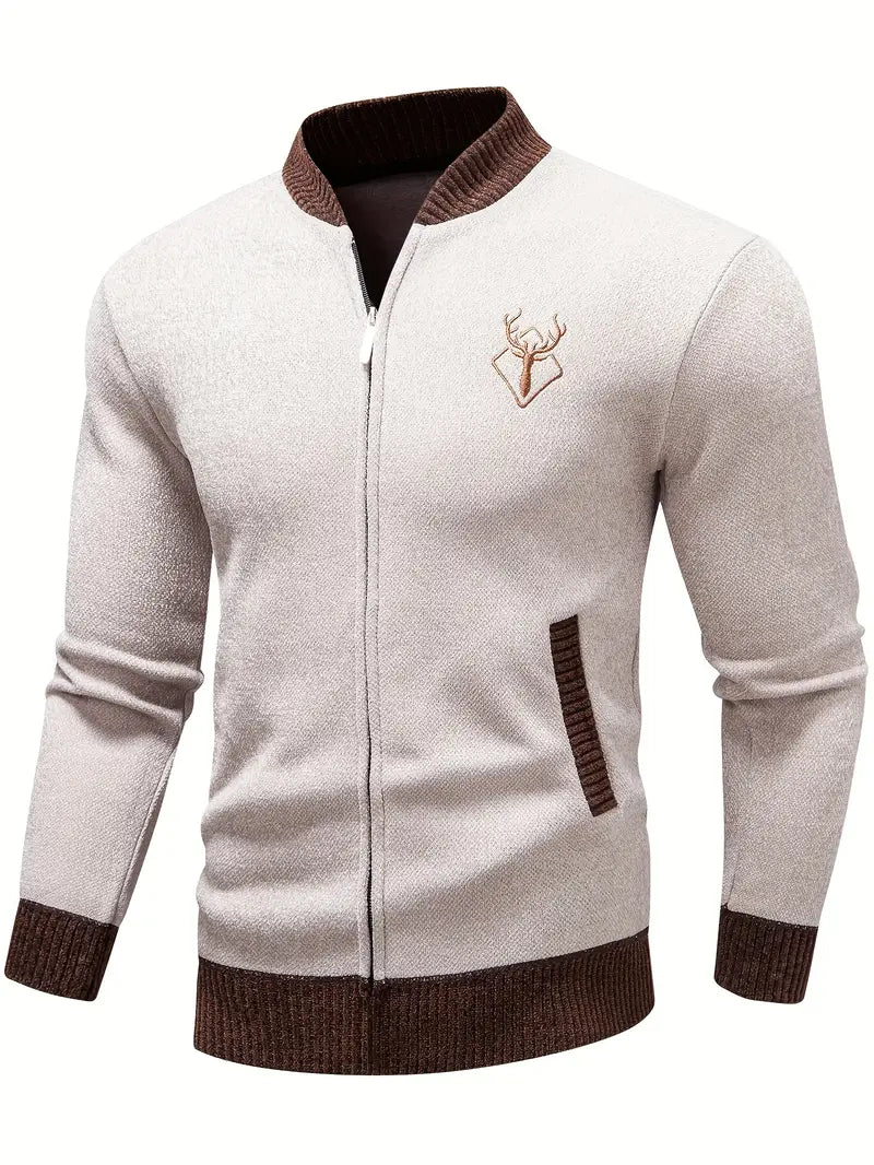 Men's Zip Up Sweater Jacket - OutfitLondon