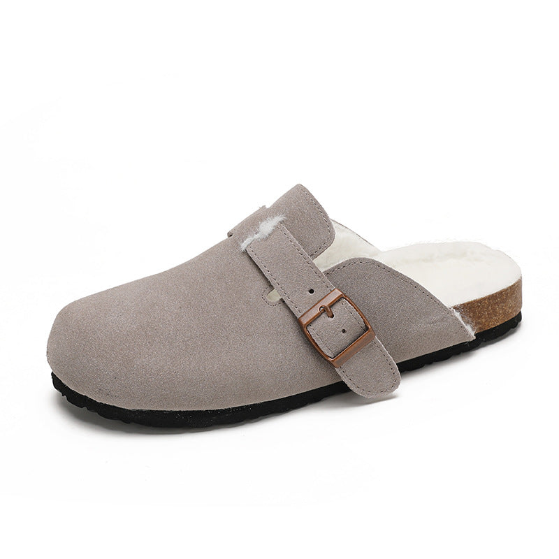 Orthopedic Sandals Women’s Suede Mules Slippers Cork With Arch Support