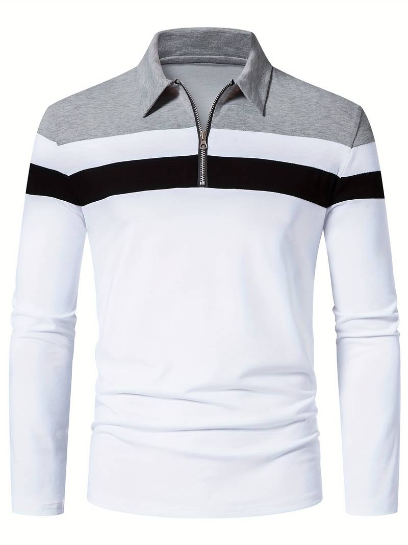 Classic Mens Zip Polo Shirt