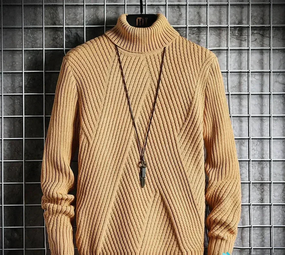 Soft Cream Classic Men's Cashmere Sweater - OutfitLondon