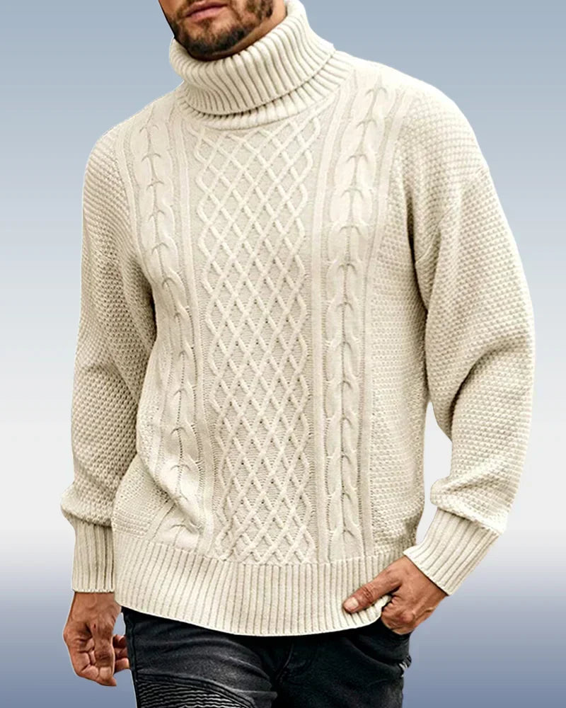 Warm Mens Thick Knit Winter Sweater