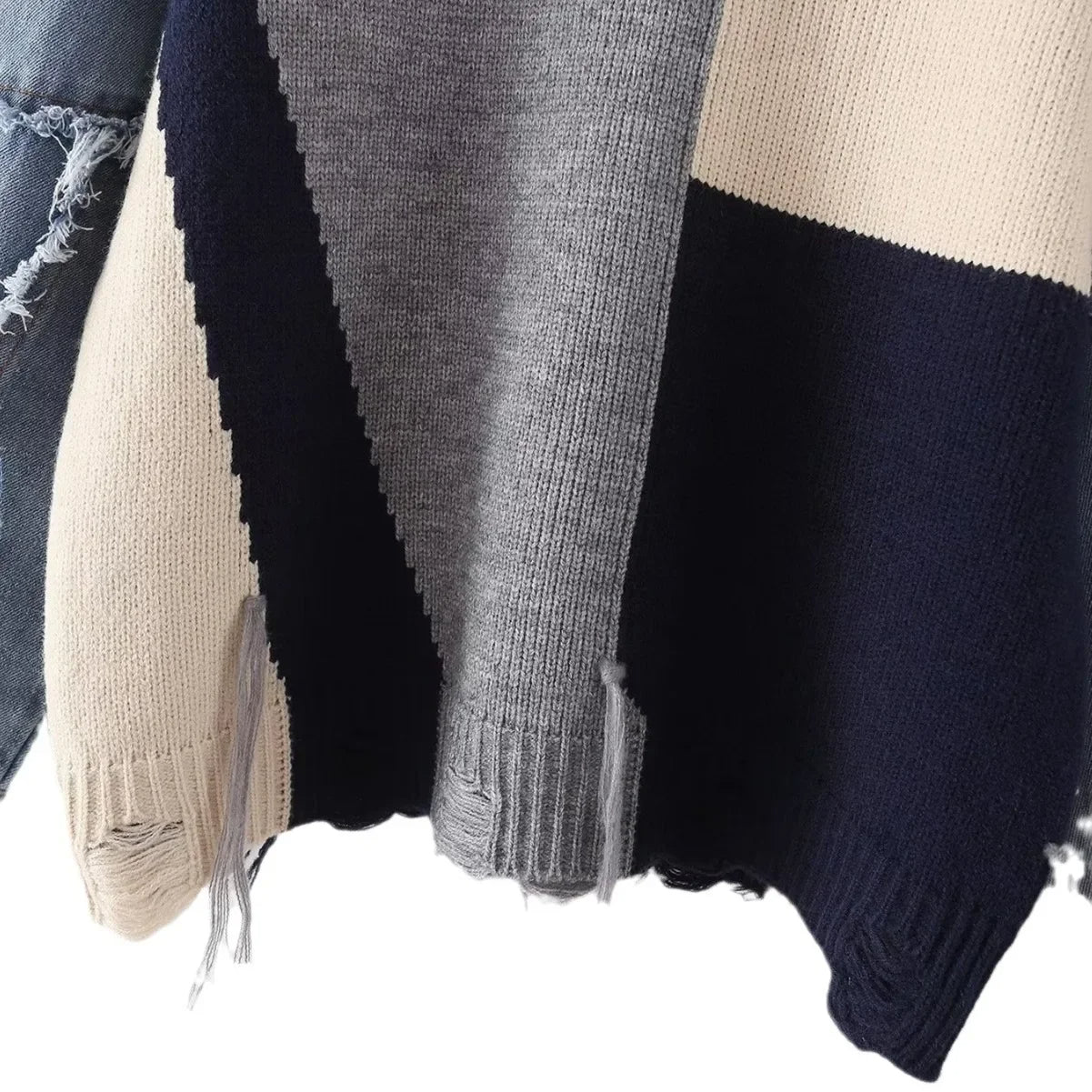 Colorful Knit Sweater for Ladies