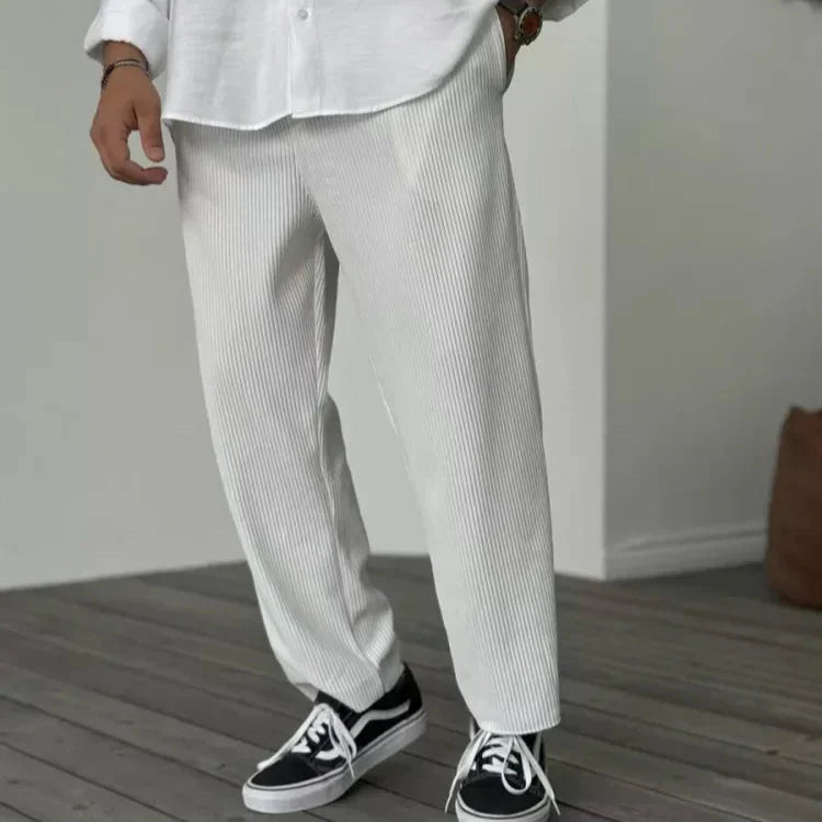Comfortable Mens Loose Fit Drawstring Trousers