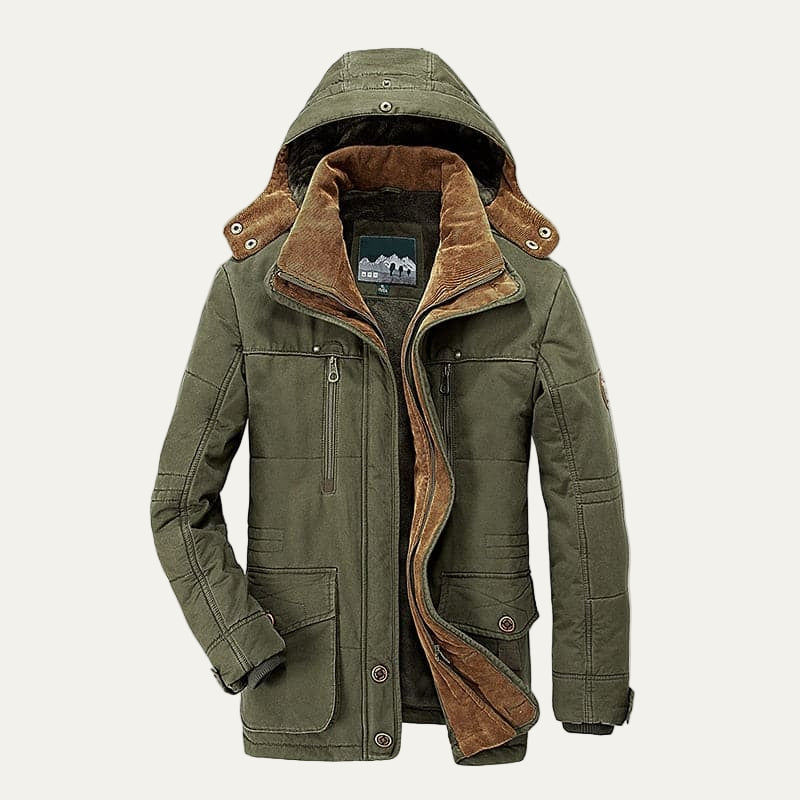 Warm Waterproof Men's Hooded Winter Jacket