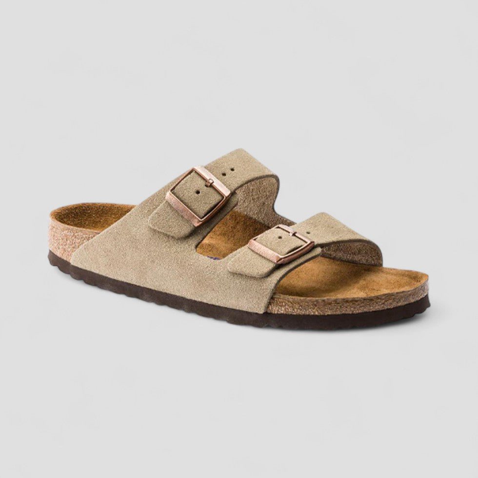 Vintage Style Double Strap Flat Sandals