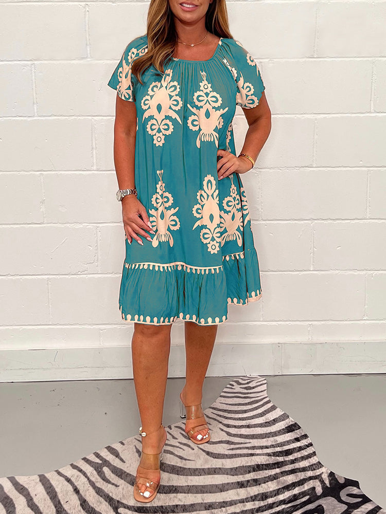Pretty Floral Summer Dress for Ladies