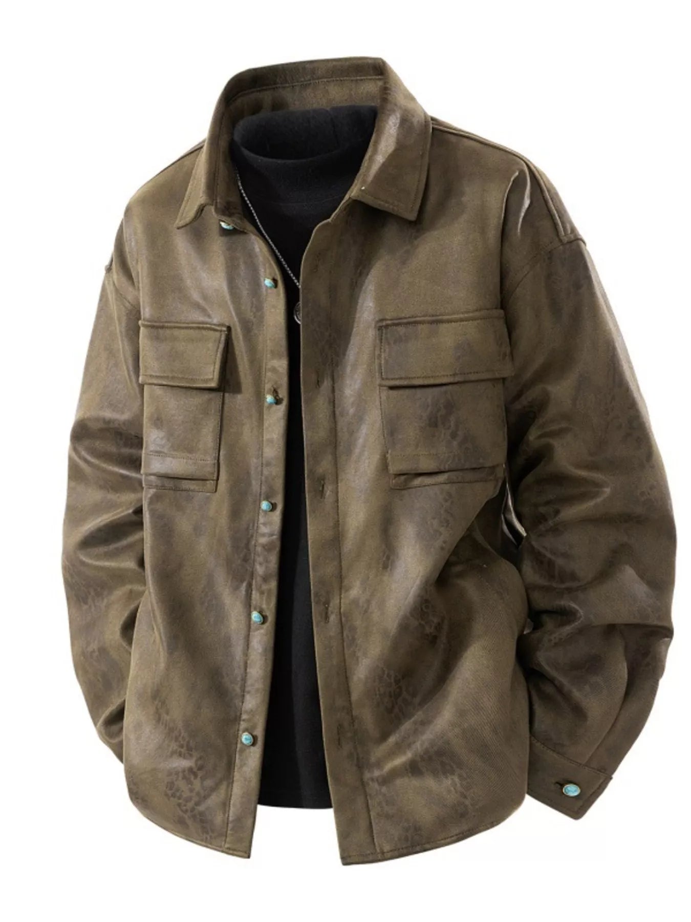 Comfortable Mens Loose Fit Casual Jacket