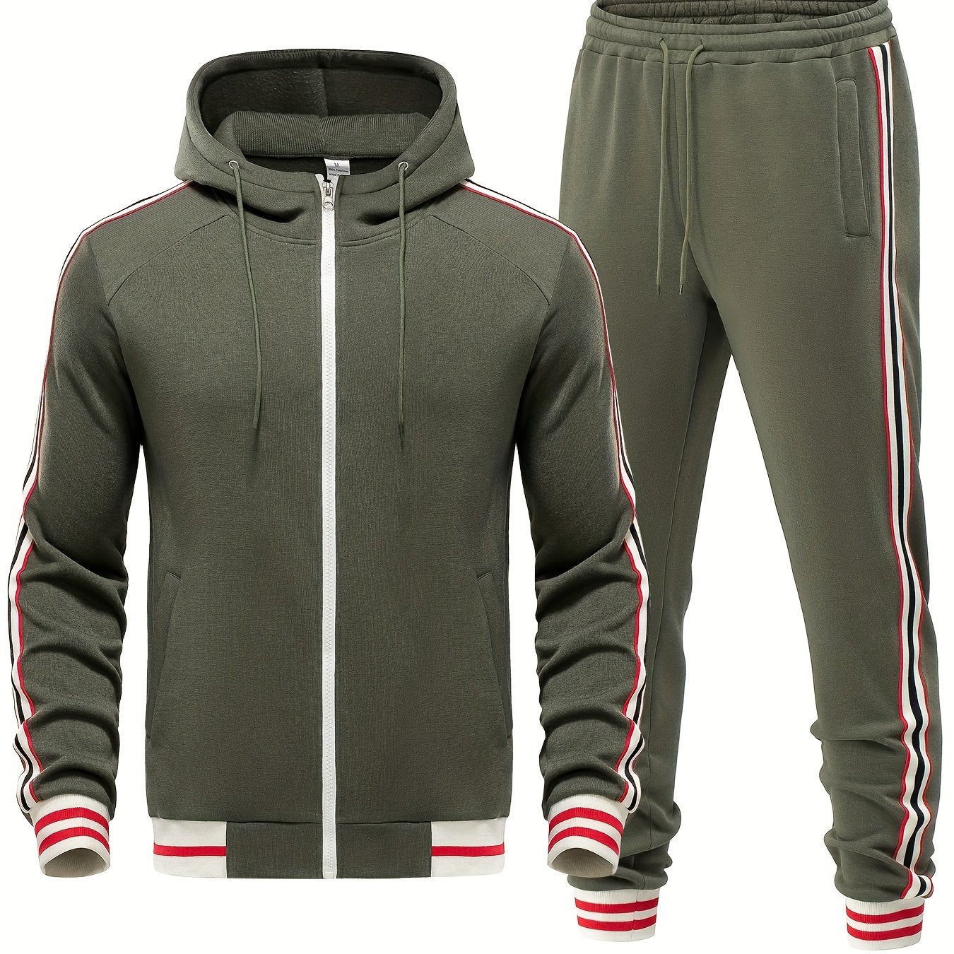 Sporty 2-Piece Hoodie Tracksuit Set for Men