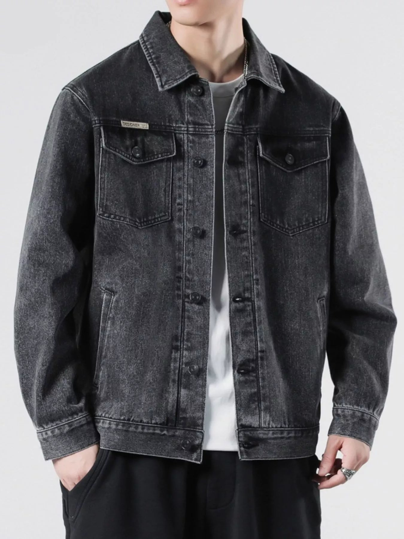 Relaxed Fit Dark Blue Denim Jacket