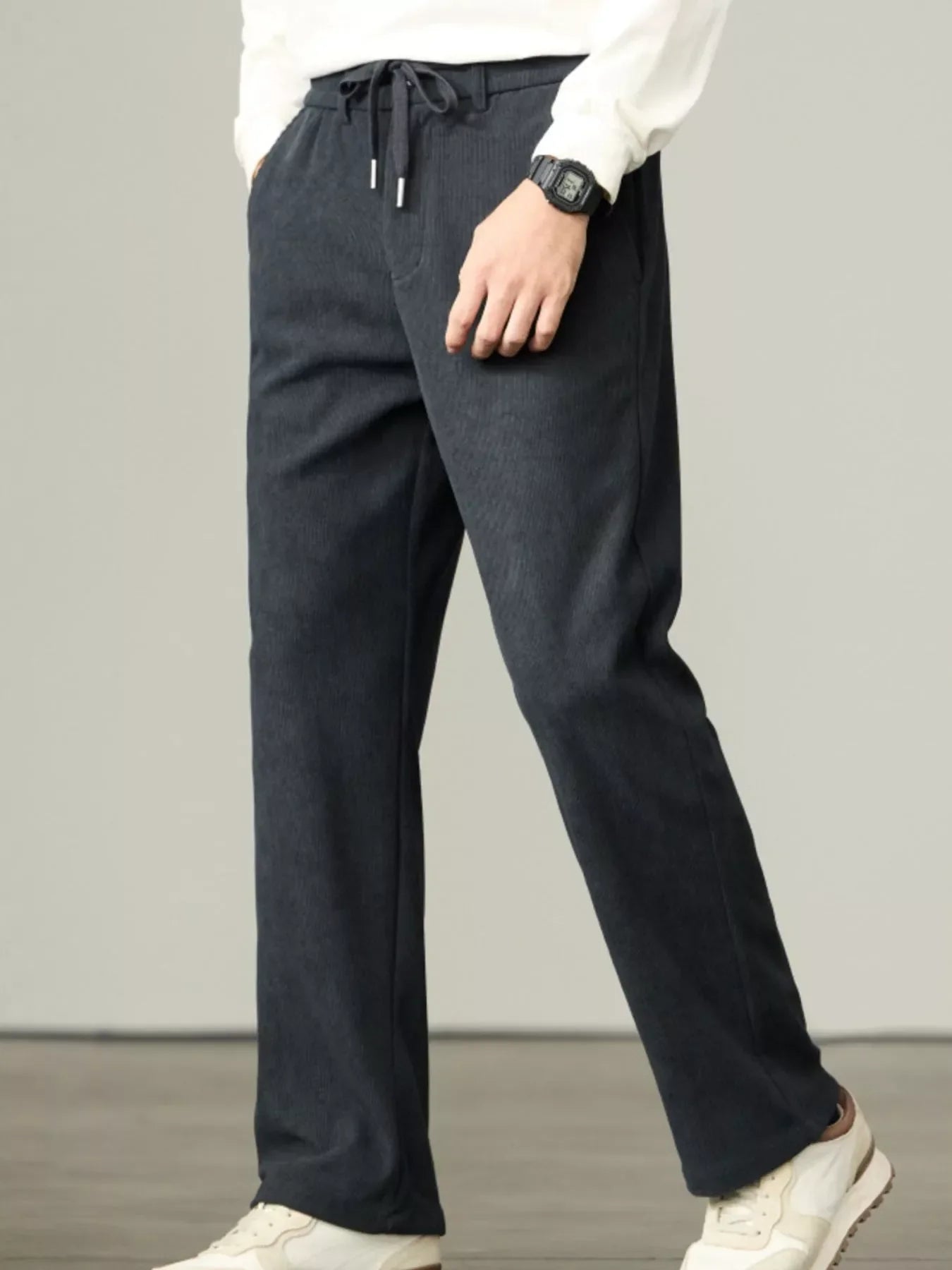 Comfortable Corduroy Casual Pants - OutfitLondon