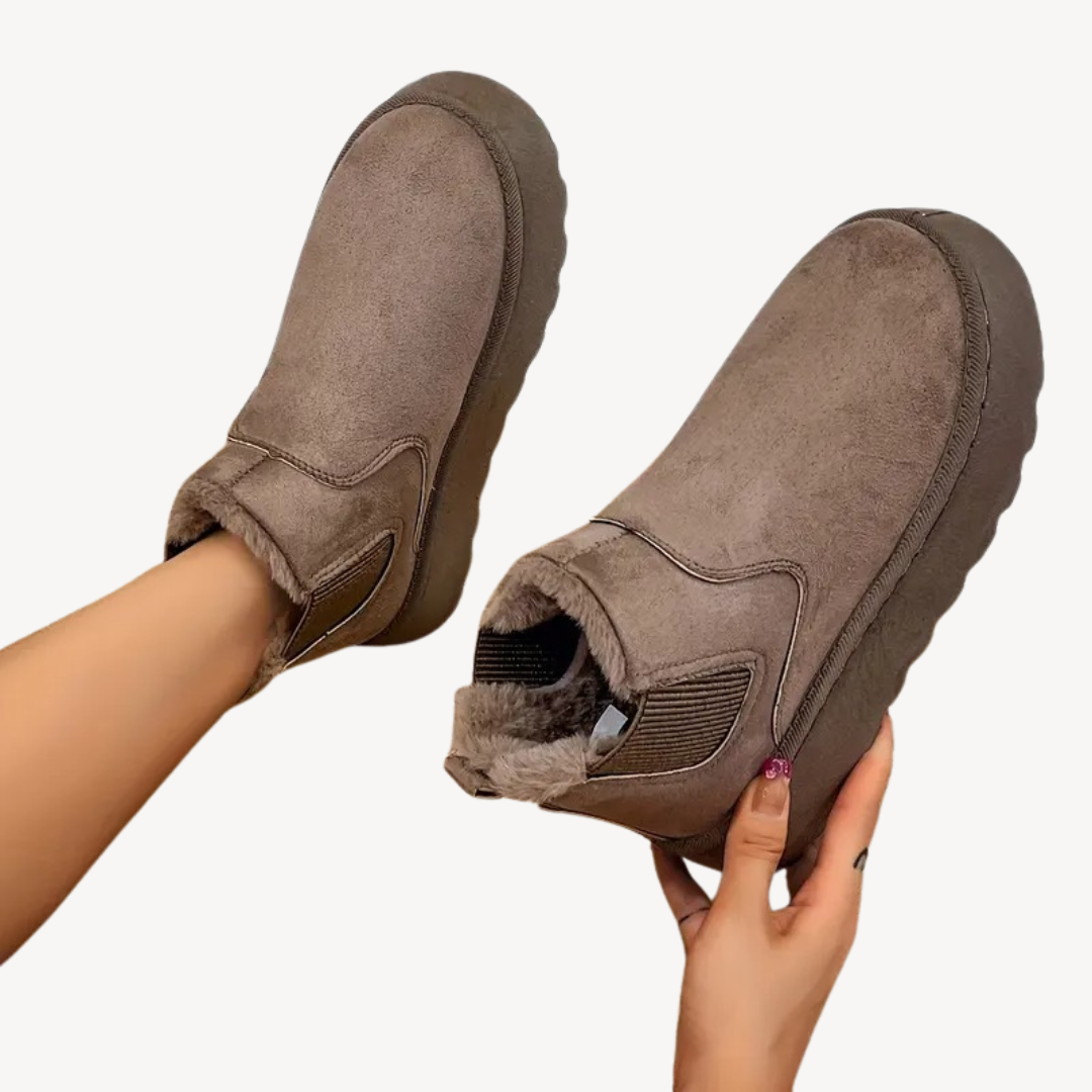 Comfortable Faux Fur Ankle Boots for Women