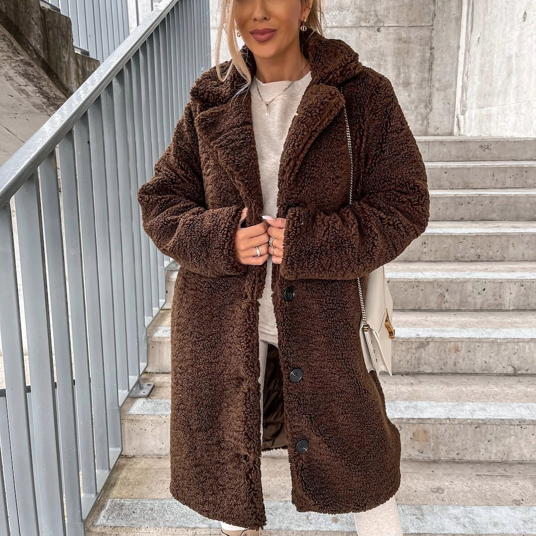 Women's Large Fleece Parka Jacket