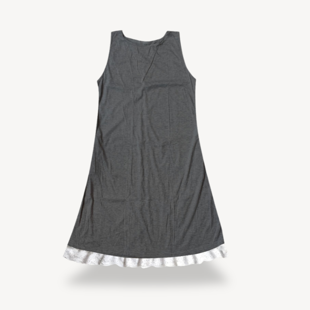 Feminine Lace Trim Summer Dress