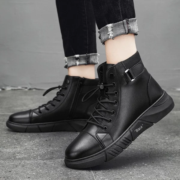 Men's Classic Leather Ankle Boots - OutfitLondon
