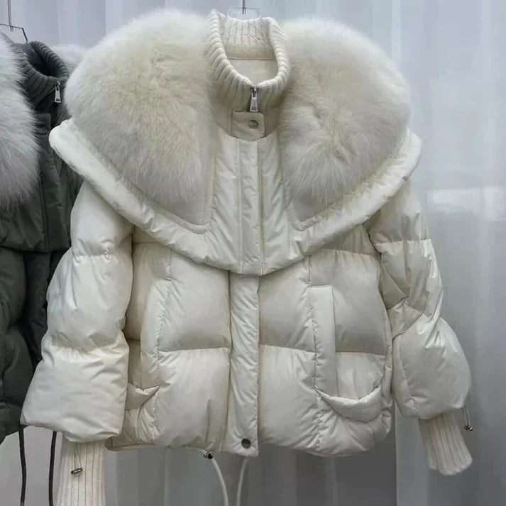 Luxurious Women's Down Filled Parka Coat