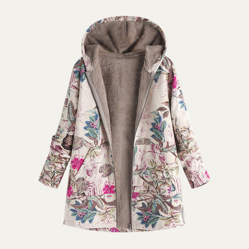 Large Floral Hoodie Sweater for Women