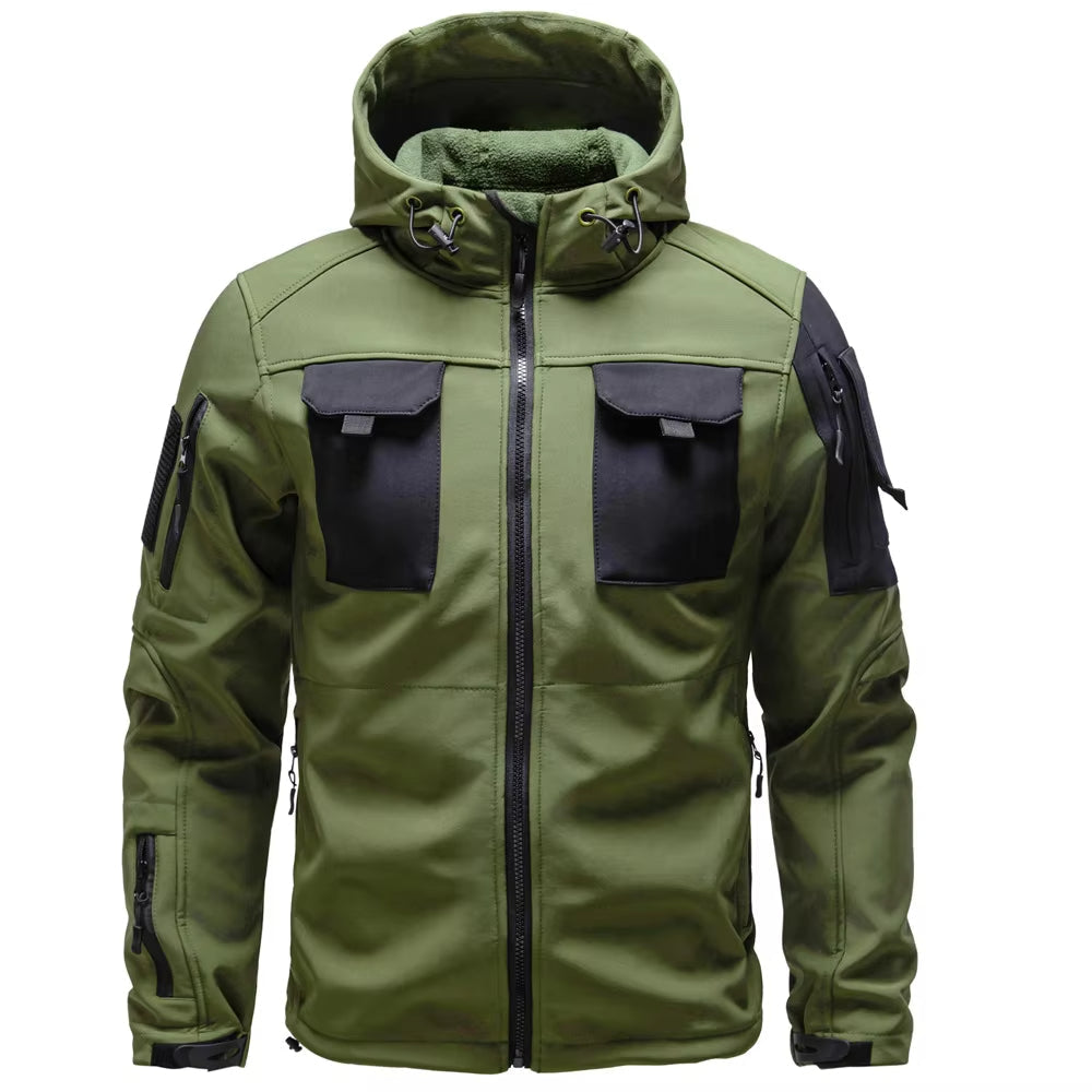 Tactical Mens Outdoor Jacket with Multiple Pockets