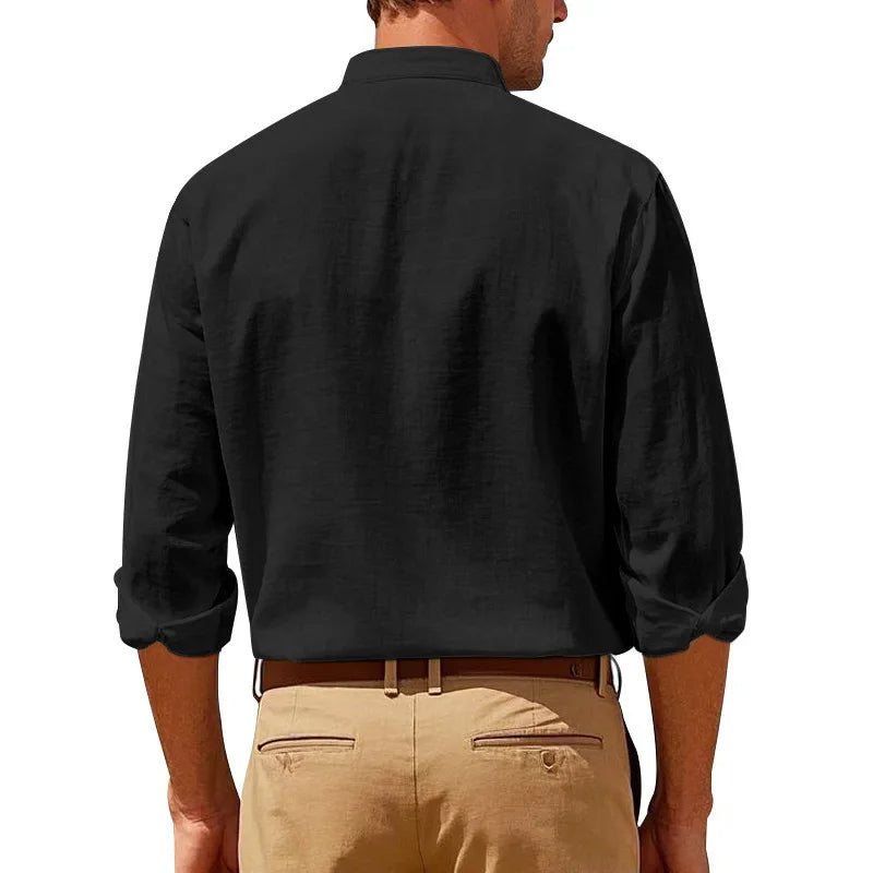Classic Mens Long Sleeve Cotton Shirt