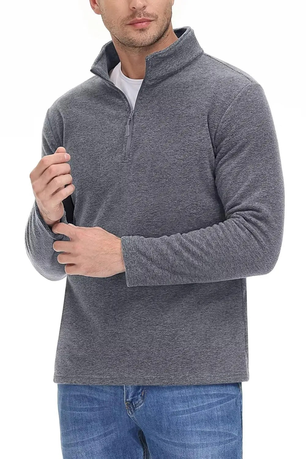 Soft Fleece Sweatshirt with Half Zip