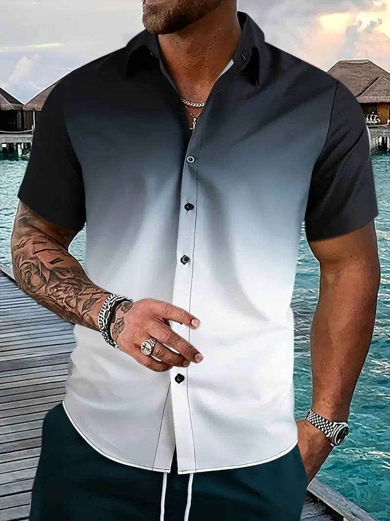 Casual Lightweight Short Sleeve Dress Shirt - OutfitLondon