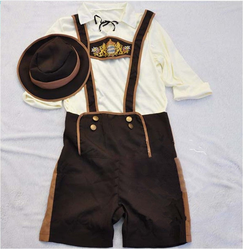 Men's Classic Leather Lederhosen Festival Costume