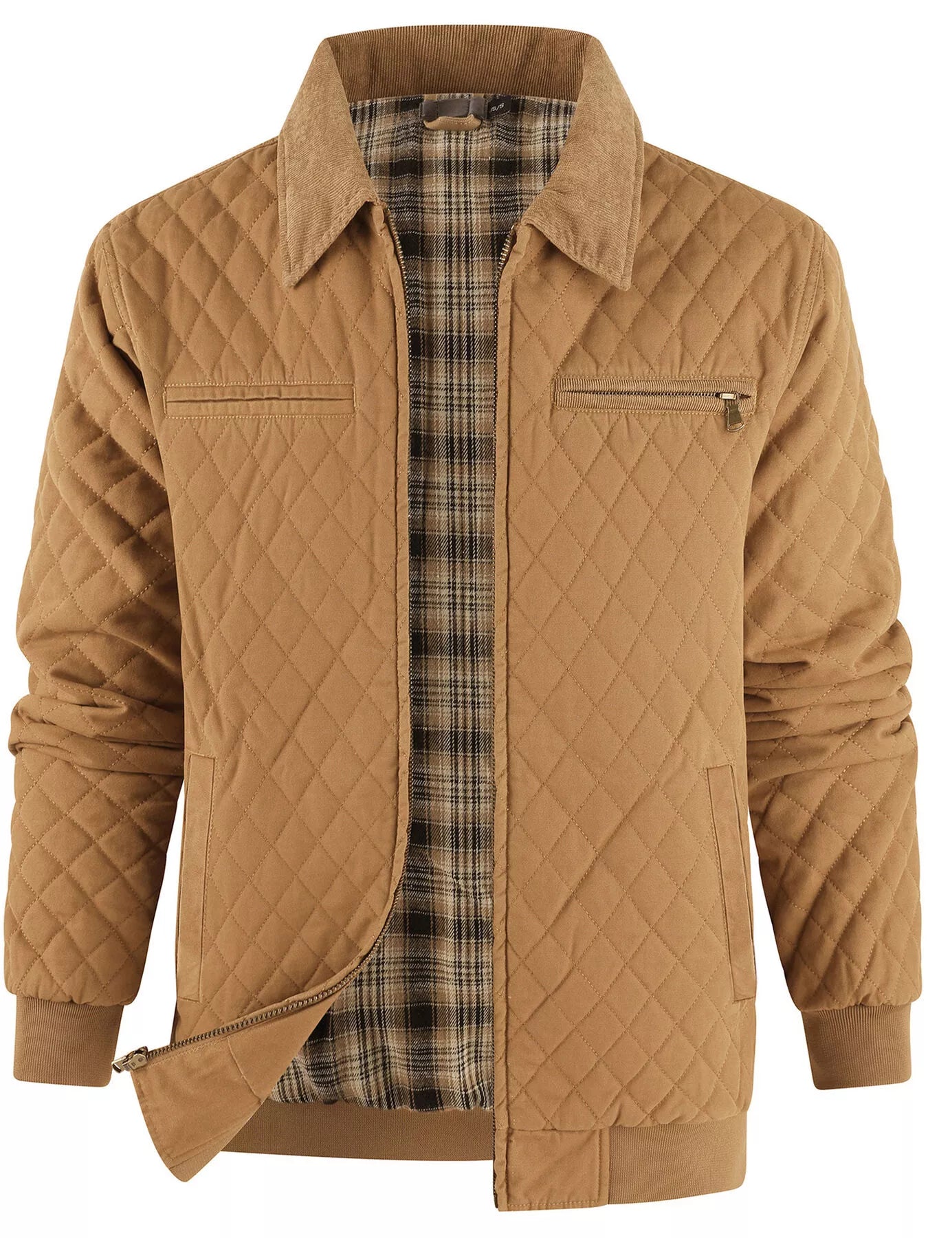 Insulated Flannel Lined Mens Padded Coat