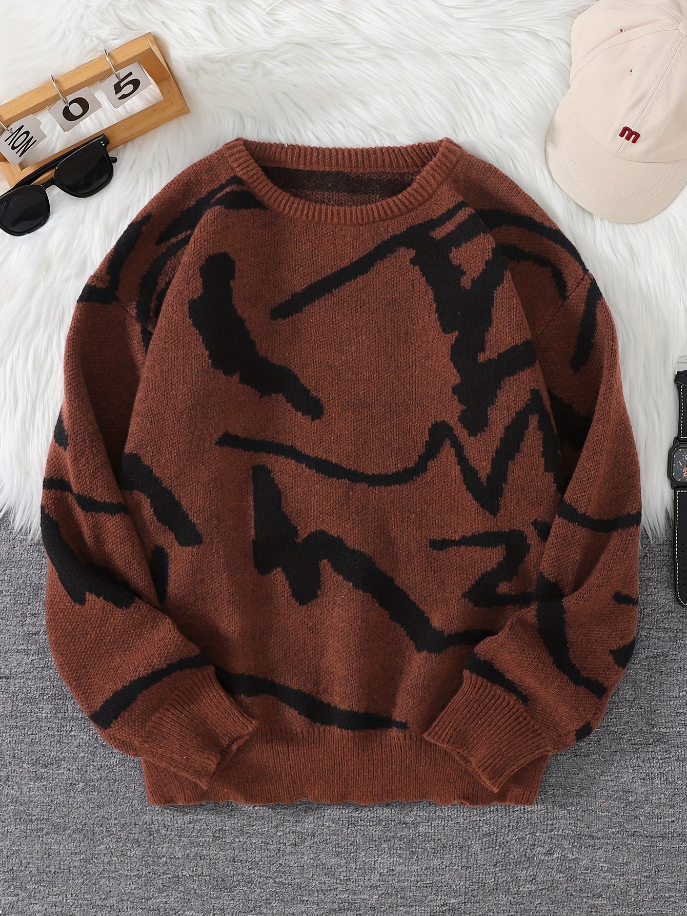 Soft Graphic Crew Neck Winter Sweatshirt