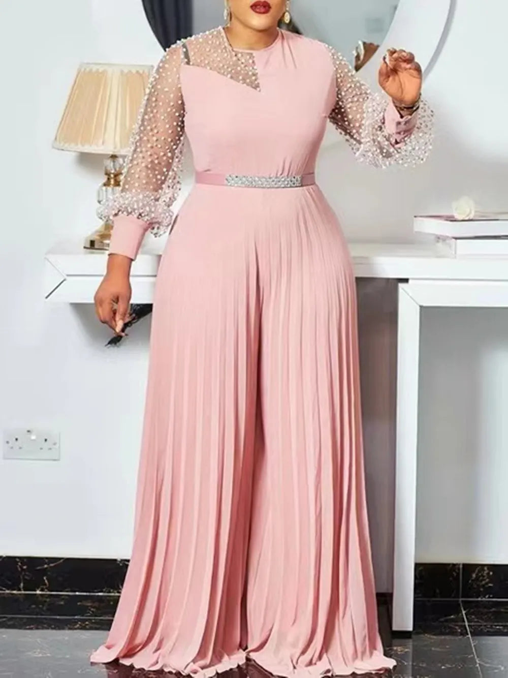 Flattering Ruffled Jumpsuit for Curvy Women