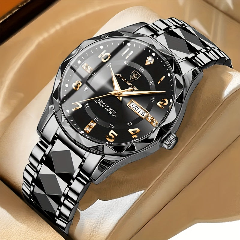 Tough Mens Metal Chronograph Sports Watch