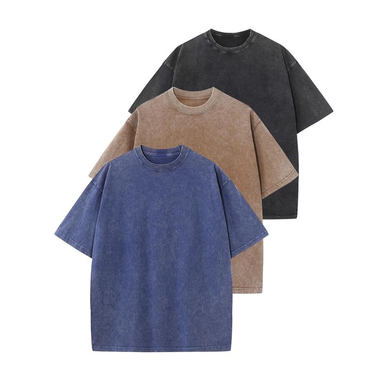 Relaxed Fit Casual Tee Shirt 3 Pack Bundle