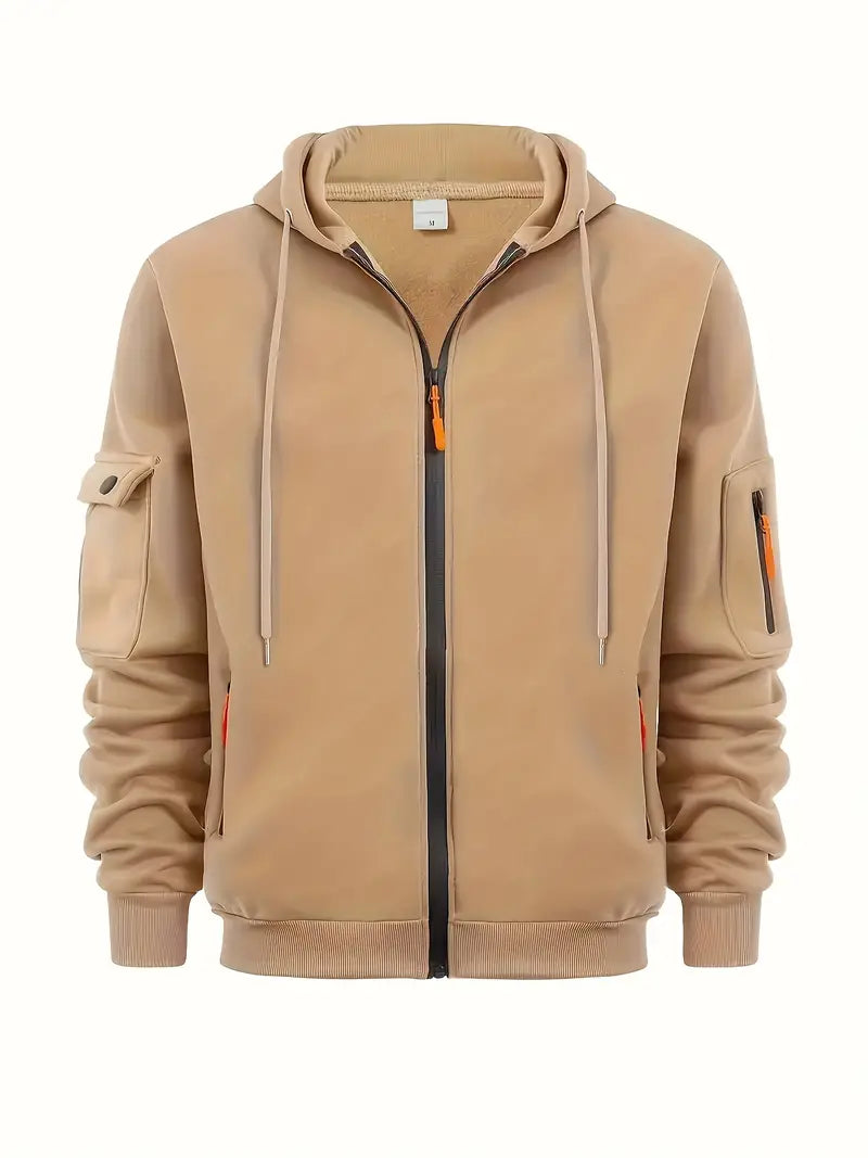 Men's Classic Zip Up Hooded Jacket