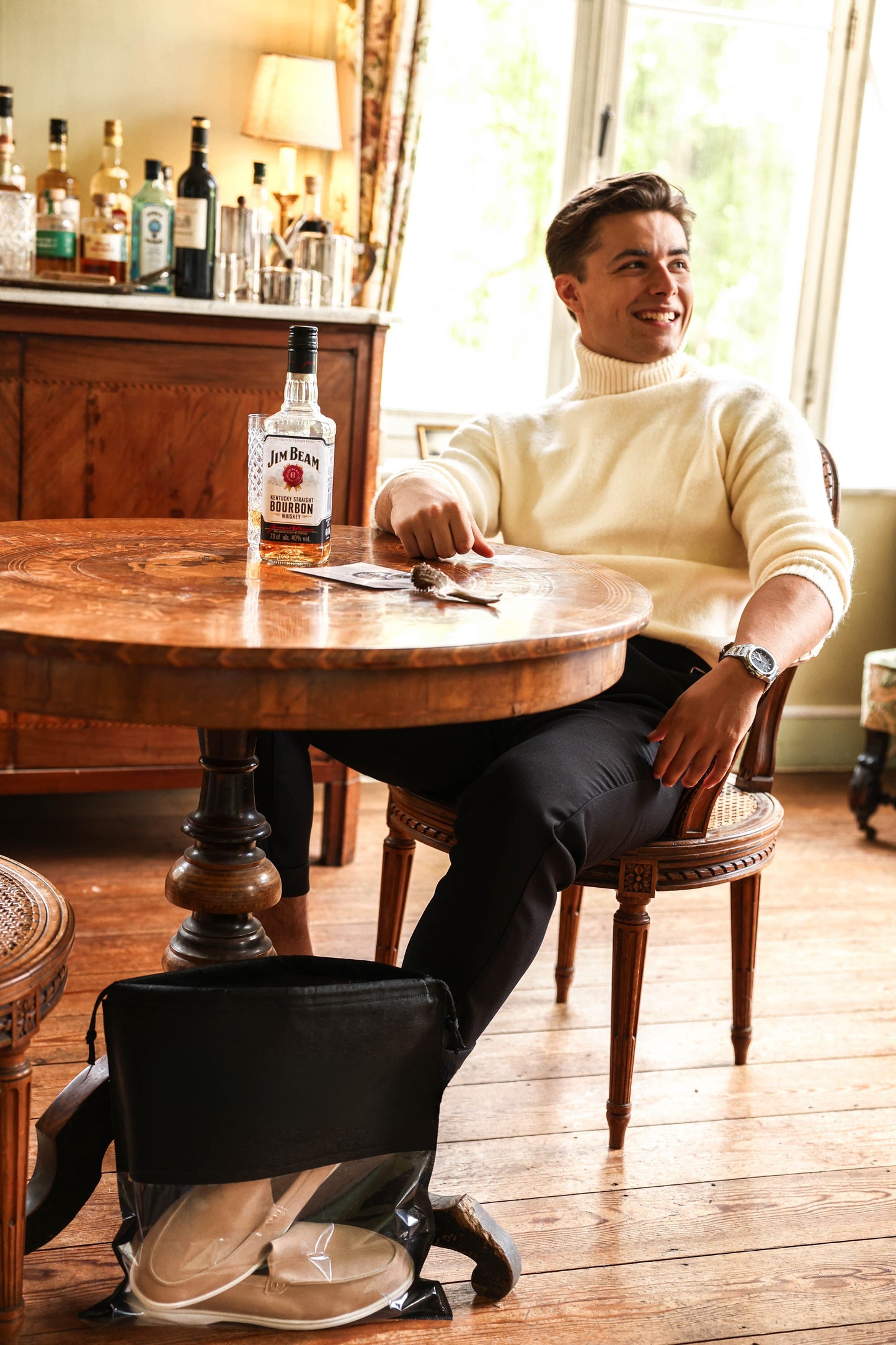 Cozy Cable Knit Crew Neck Sweater Men