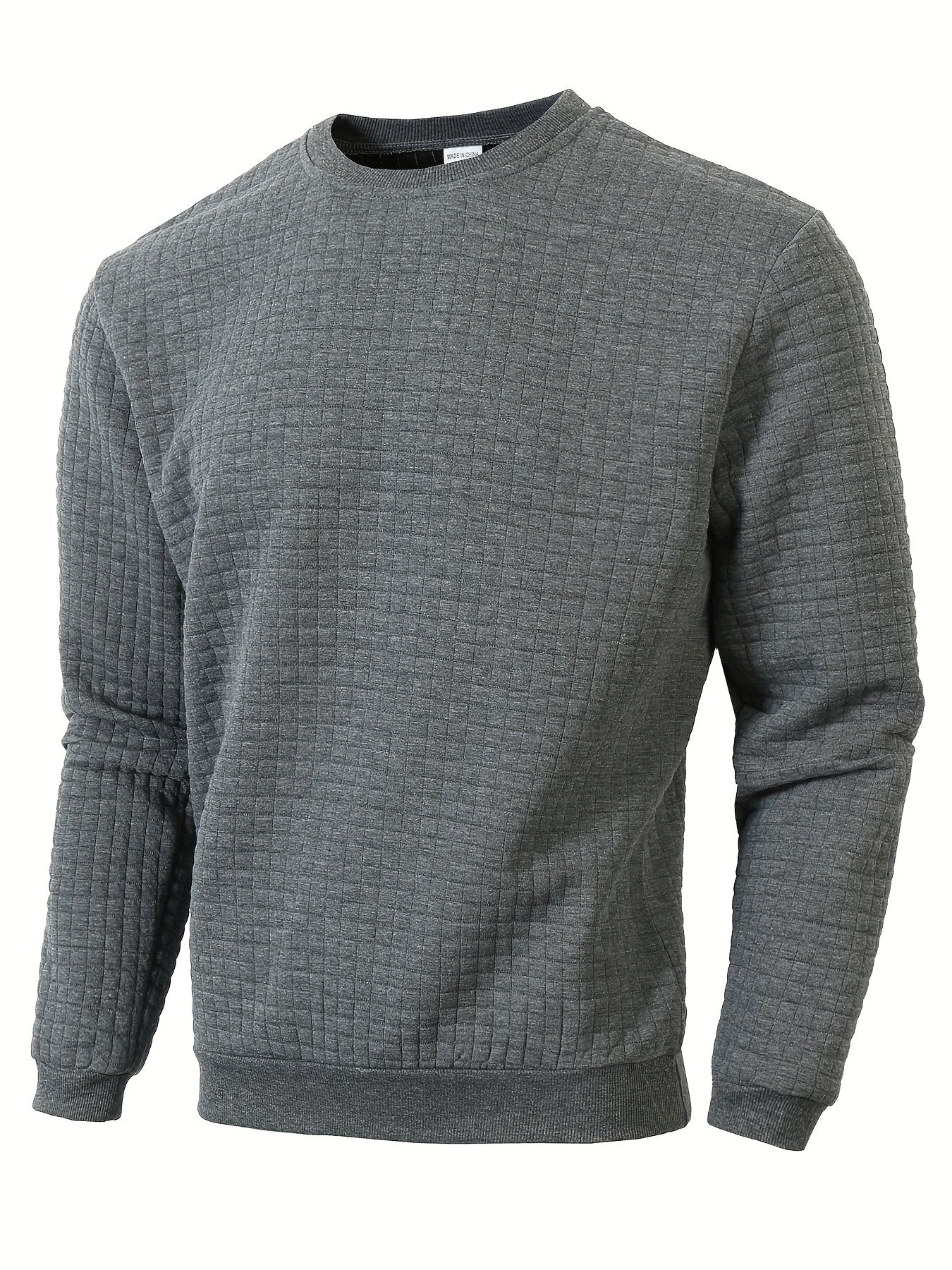 Warm Mens Slim Fit Crew Neck Sweater