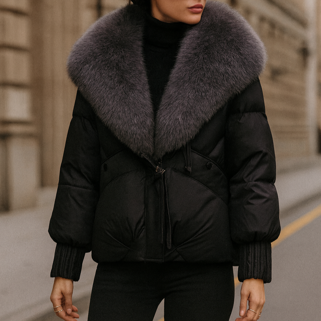 Casual Fit Puffer Coat | Faux Fur Hooded Jacket