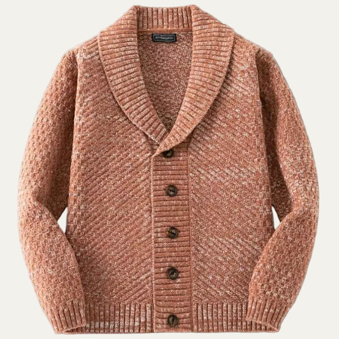 Men's Thick Cable Knit Cardigan Sweater Coat