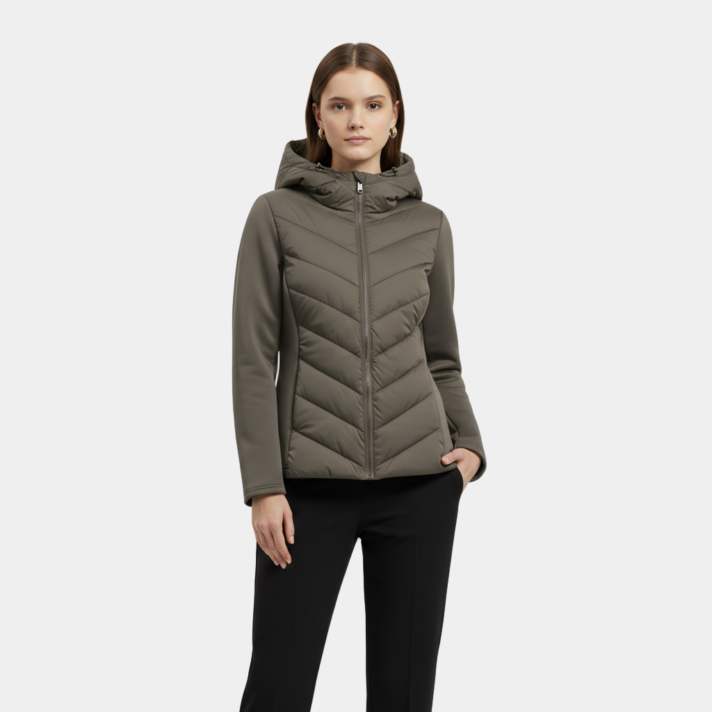 Fitted Ladies Thick Hooded Jacket