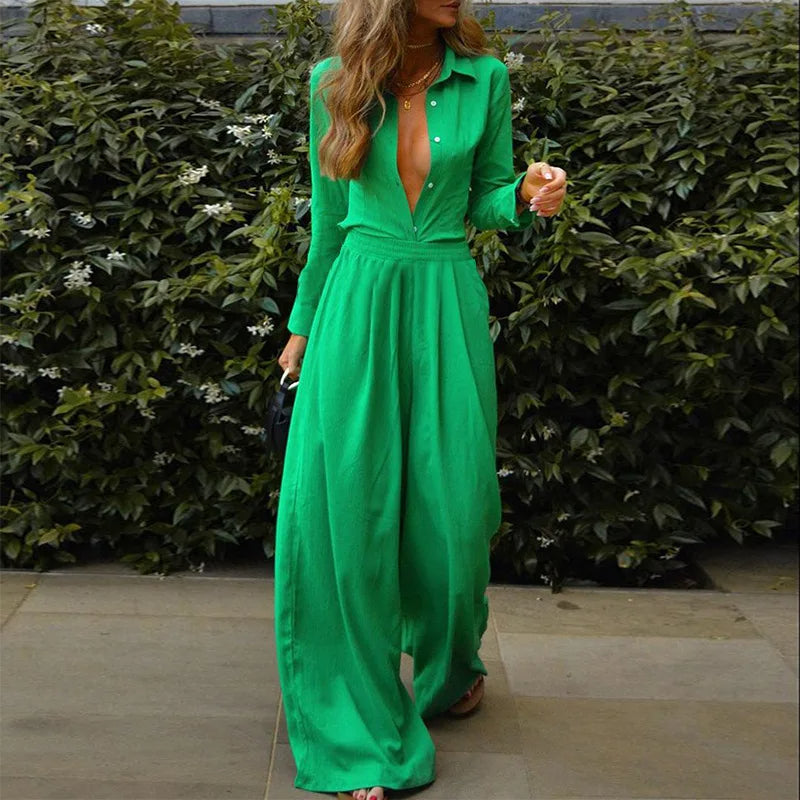 Soft 2 Piece Stretchy Waist Outfit for Women