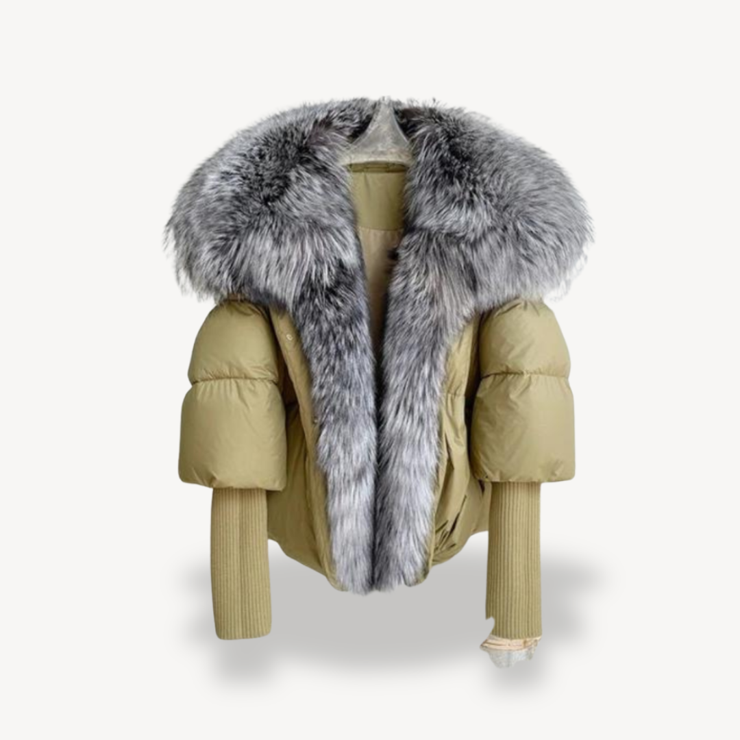 Luxurious Fake Fur Down Coat
