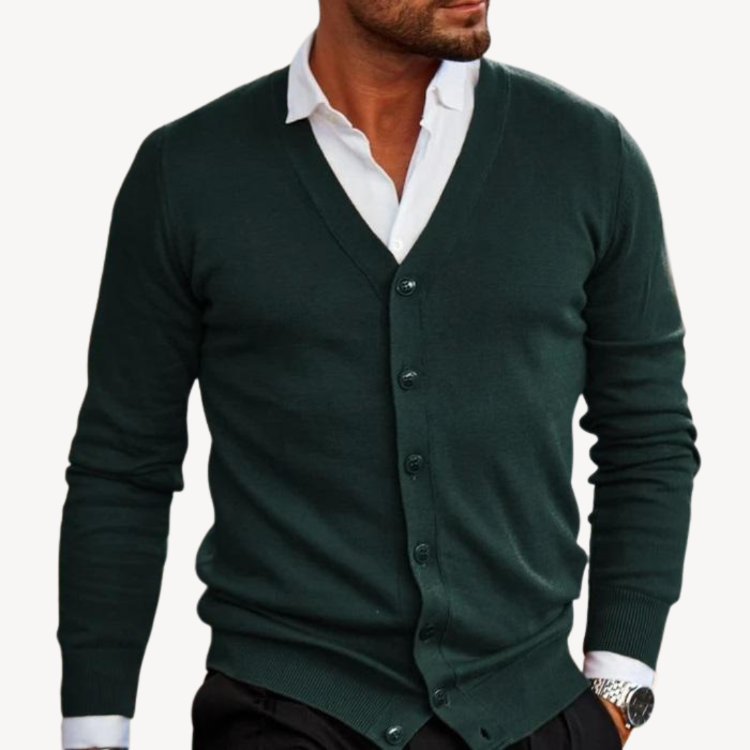 Casual Open Front Men's Cardigan Sweater