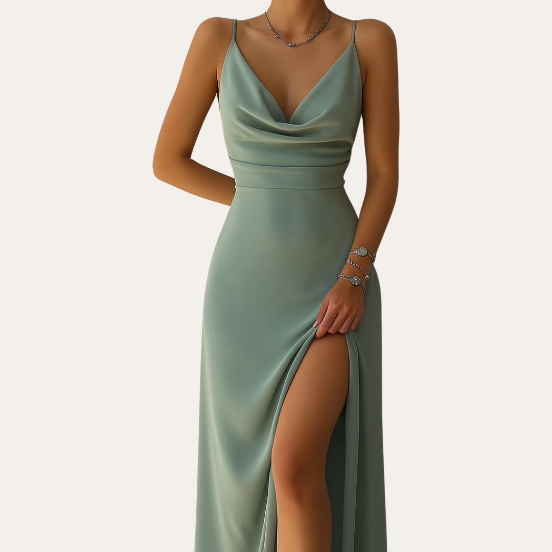 Ladies' Chic Formal V-Neck Gown
