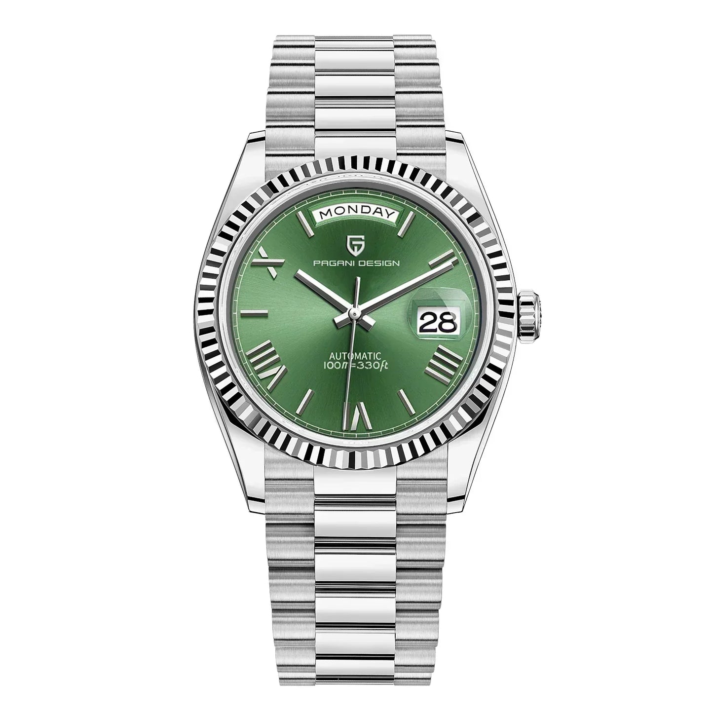 Luxury Quartz Stainless Steel Mens Watch With Date