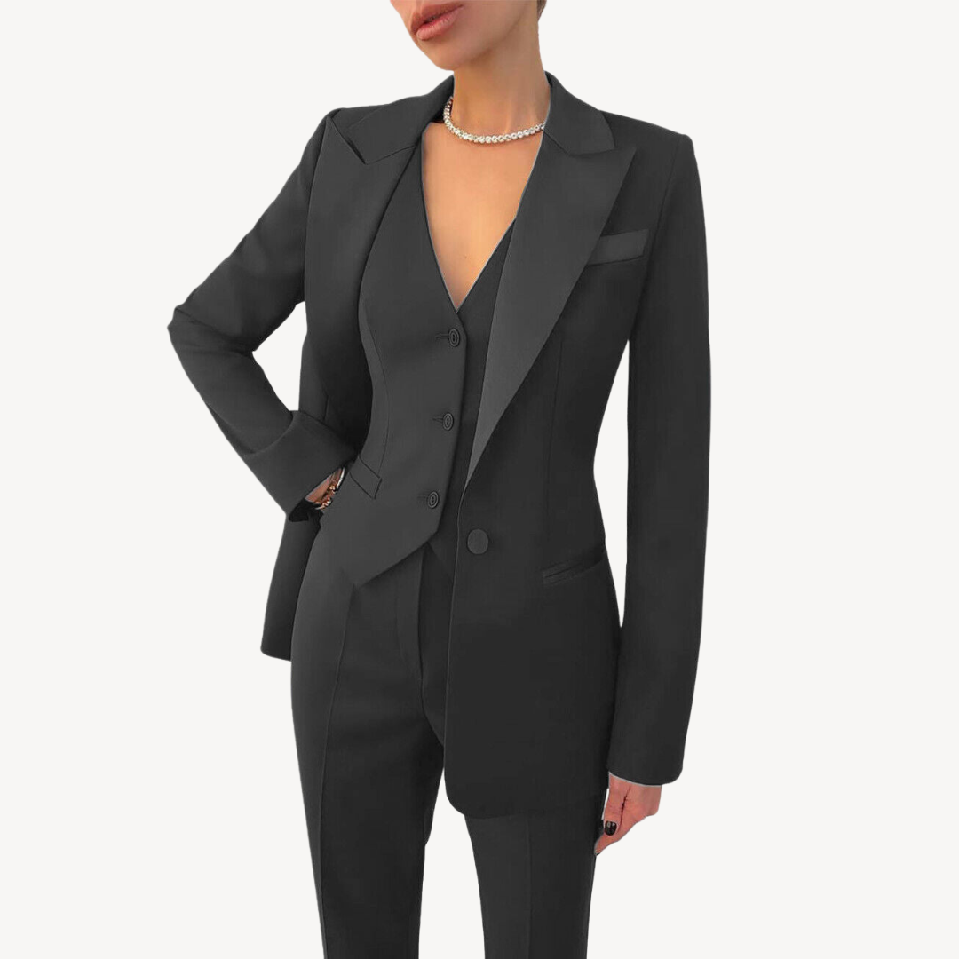 Ladies' Tailored Fit Pantsuit Set