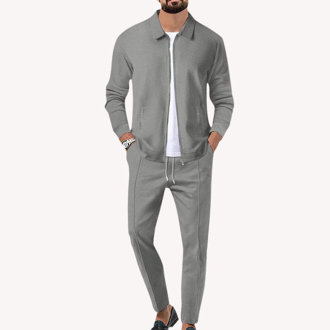 Relaxed Fit Zip Up Tracksuit Set